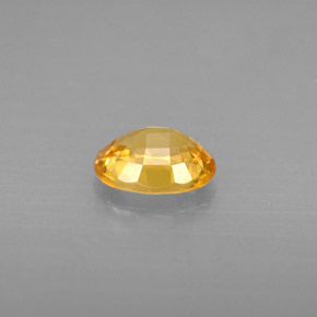 Zafiro amarillo natural de 1,31 ct, corte óvalo, VVS-VS
