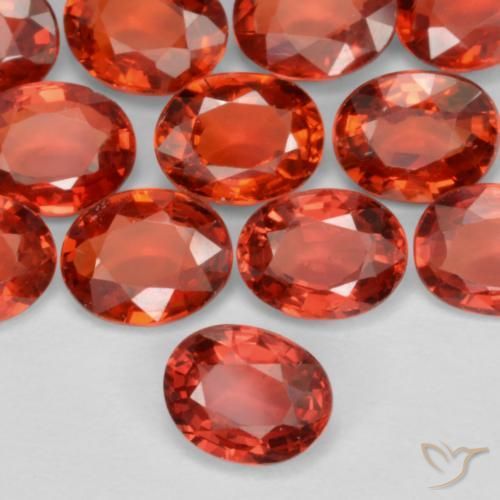 Zafiro Rojo claro natural de 0.45 ct, Ovalada, VS