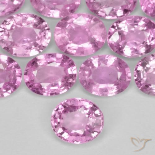 Zafiro Rosado púrpura real claro natural de 0.39 ct, Ovalada, VS