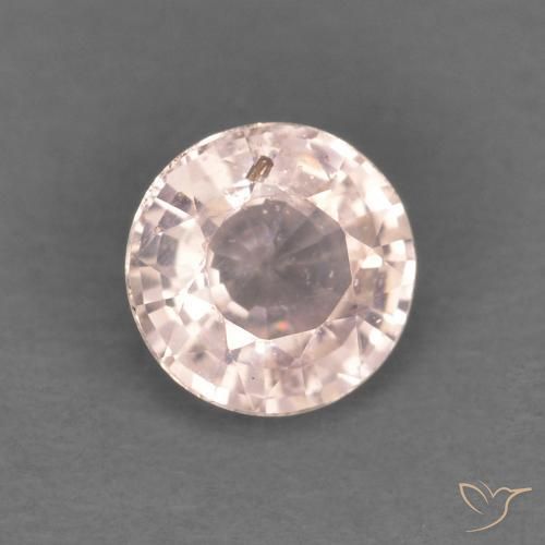 0.39ct Natural Naranja claro Zafiro, Redondo, VS