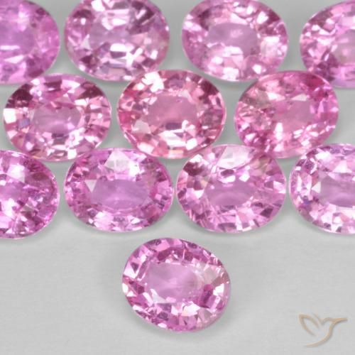 Zafiro Rosa oscuro natural de 0.40 ct, Ovalada, VS