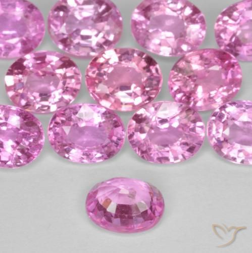 Zafiro Rosa oscuro natural de 0.40 ct, Ovalada, VS