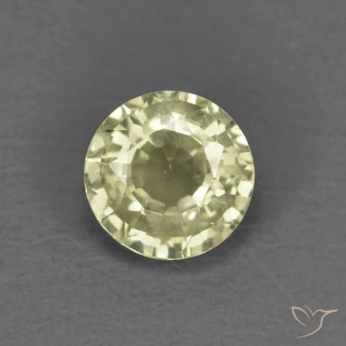 0.41ct Natural Amarillo claro medio Zafiro, Redondo, VS