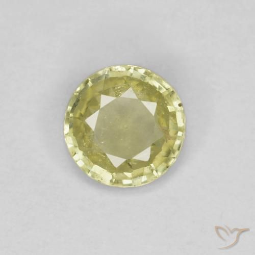 0.37ct Natural Amarillo claro medio Zafiro, Redondo, VS