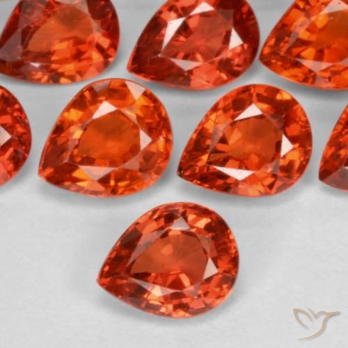 0.43ct Natural Rojo fuego Zafiro, En forma de pera, VVS-VS