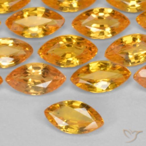 Zafiro Oro natural de 0.19 ct, Marquesa, VS