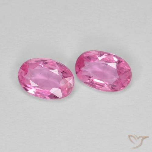 Gemas de Zafiro Rosado intenso natural de 0.83 ct, Ovalada, VS