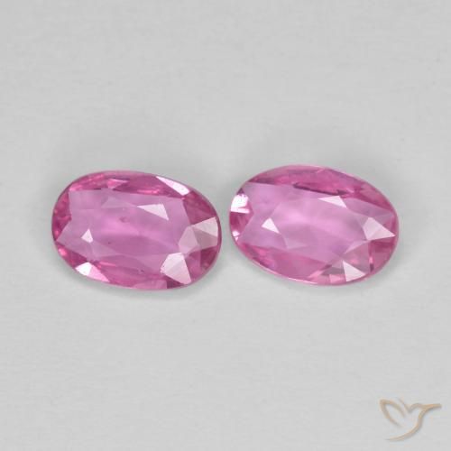 Gemas de Zafiro Rosado púrpura real natural de 0.98 ct, Ovalada, VVS-VS