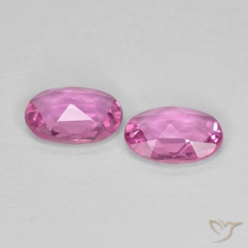 Gemas de Zafiro Rosado púrpura real natural de 0.98 ct, Ovalada, VVS-VS
