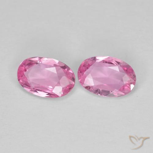 Gemas de Zafiro Rosado intenso natural de 0.87 ct, Ovalada, VS