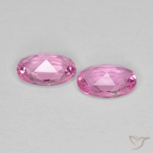 Gemas de Zafiro Rosado intenso natural de 0.87 ct, Ovalada, VS