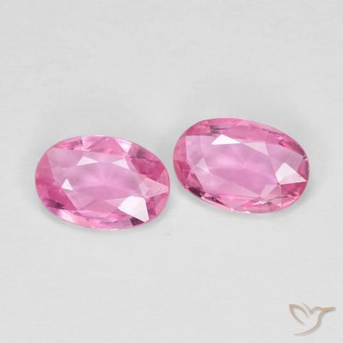 Gemas de Zafiro Rosado intenso natural de 0.88 ct, Ovalada, VS