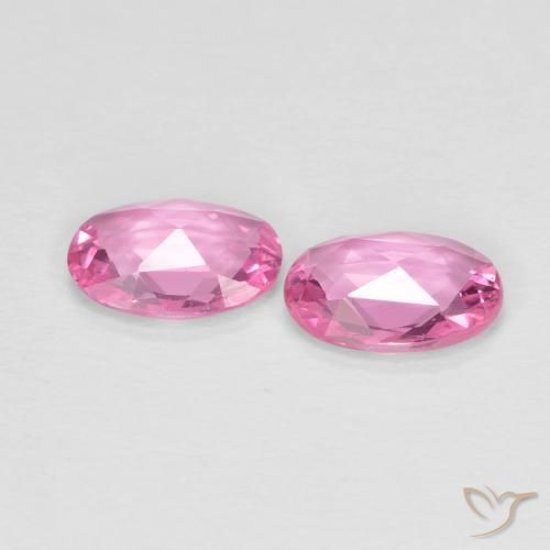 Gemas de Zafiro Rosado intenso natural de 0.88 ct, Ovalada, VS