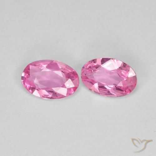 Gemas de Zafiro Rosado medio natural de 0.68 ct, Ovalada, VVS-VS