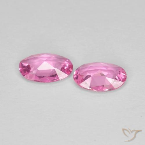Gemas de Zafiro Rosado medio natural de 0.68 ct, Ovalada, VVS-VS