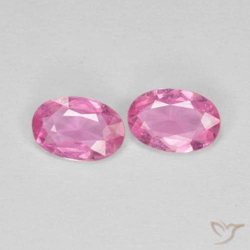 Gemas de Zafiro Rosado púrpura real natural de 0.73 ct, Ovalada, VS