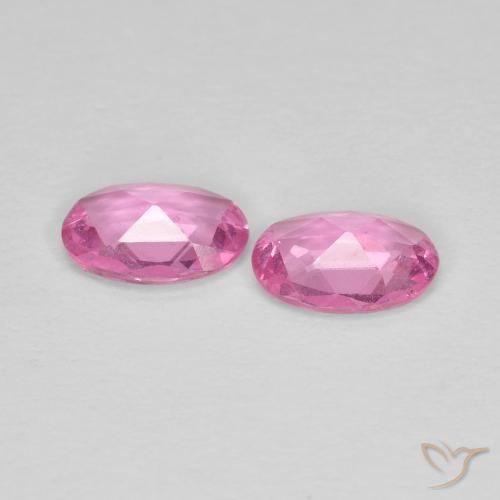 Gemas de Zafiro Rosado púrpura real natural de 0.73 ct, Ovalada, VS