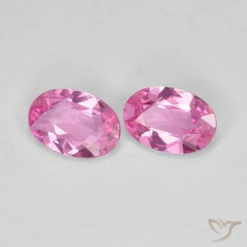 Gemas de Zafiro Rosado intenso natural de 0.85 ct, Ovalada, VS