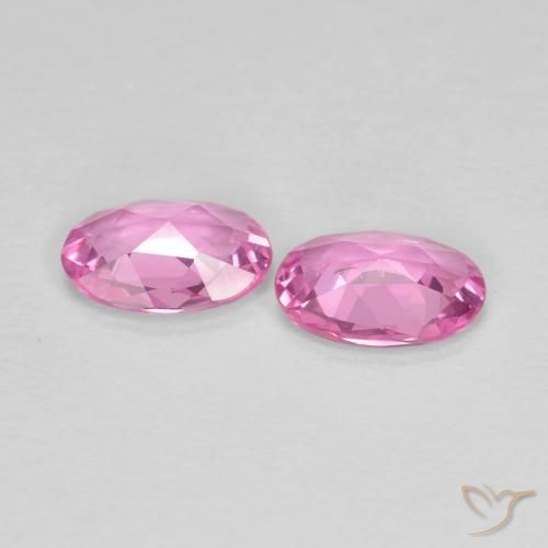 Gemas de Zafiro Rosado intenso natural de 0.85 ct, Ovalada, VS