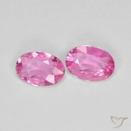 Gemas de Zafiro Rosado púrpura real natural de 0.78 ct, Ovalada, VVS-VS