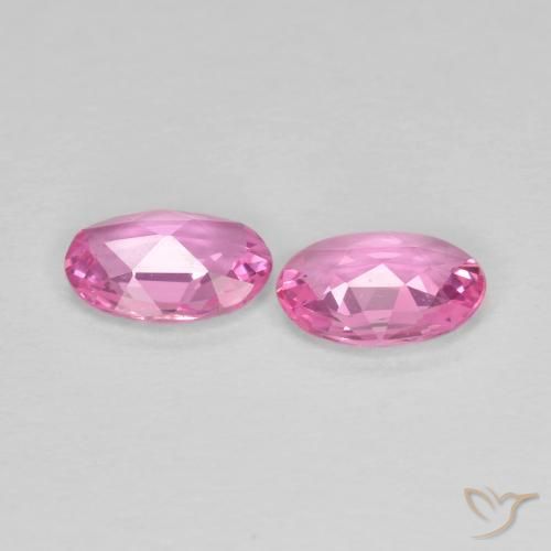 Gemas de Zafiro Rosado púrpura real natural de 0.78 ct, Ovalada, VVS-VS