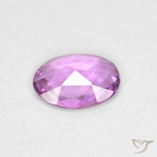Zafiro Púrpura lila natural de 0.48 ct, Ovalada, VVS