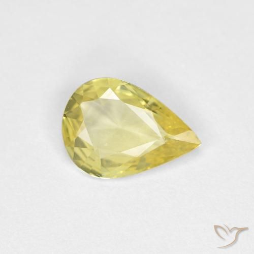 0.45ct Natural Amarillo claro Zafiro, En forma de pera, VVS