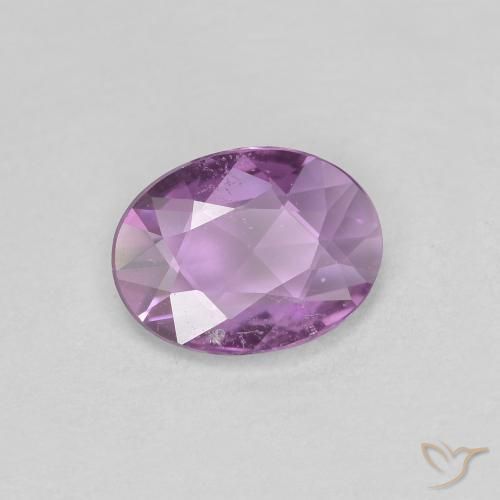 Zafiro Púrpura lila natural de 0.65 ct, Ovalada, VS