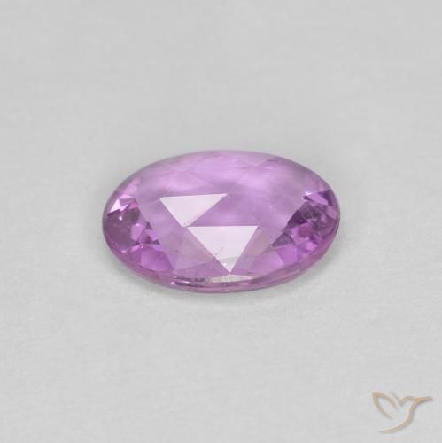 Zafiro Púrpura lila natural de 0.65 ct, Ovalada, VS