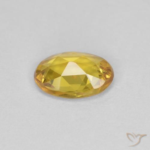Zafiro Dorado natural de 0.71 ct, Ovalada, VS