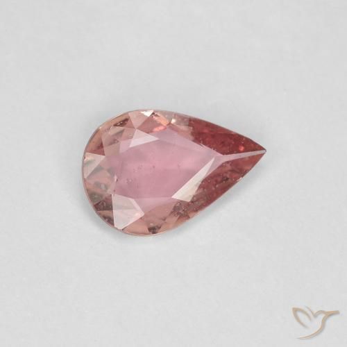 Zafiro Rosado claro natural de 0.43 ct, En forma de pera, VS