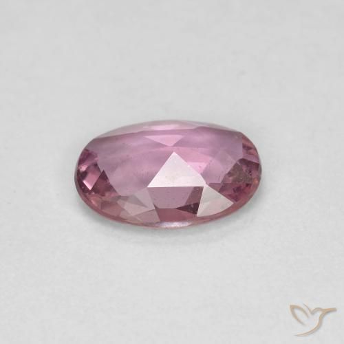 Zafiro Rosa oscuro natural de 0.65 ct, Ovalada, VS