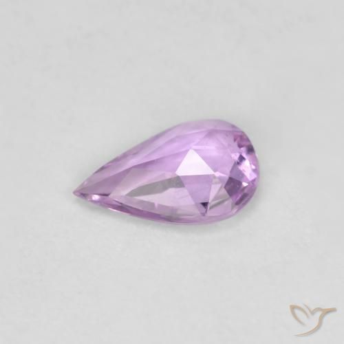 Zafiro Lila natural de 0.50 ct, En forma de pera, VS