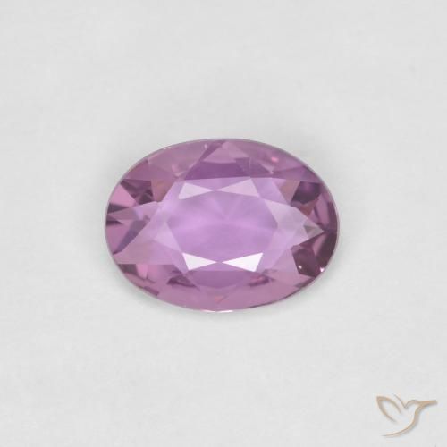0.60ct Natural Púrpura claro Zafiro, Ovalada, VVS