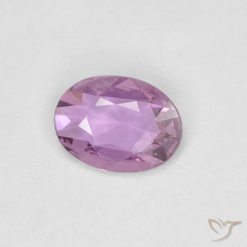 Zafiro Púrpura claro natural de 0.60 ct, Ovalada, VVS