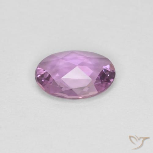 Zafiro Púrpura claro natural de 0.60 ct, Ovalada, VVS