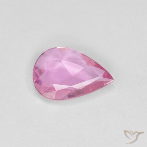 0.52ct Natural Rosado intenso Zafiro, En forma de pera, VVS