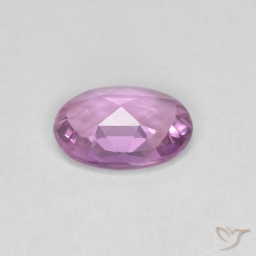 Zafiro Púrpura violeta rosáceo natural de 0.70 ct, Ovalada, VVS