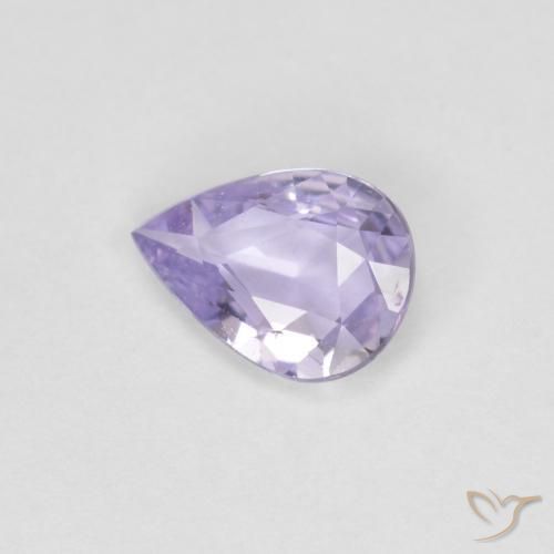 Zafiro Violeta rosado natural de 0.62 ct, En forma de pera, VVS