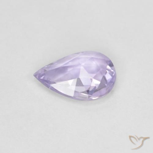 Zafiro Violeta rosado natural de 0.62 ct, En forma de pera, VVS