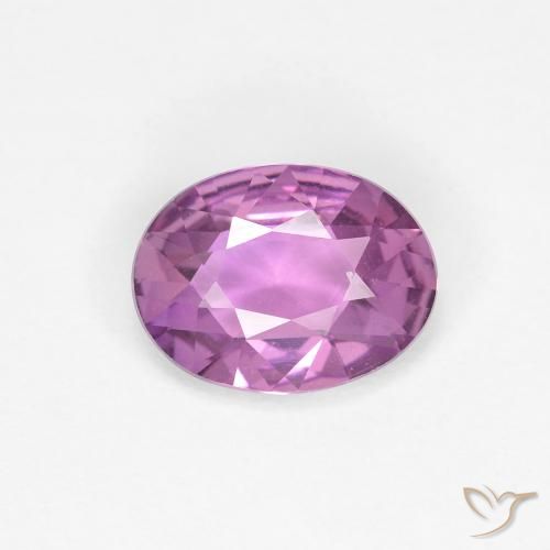 0.71ct Natural Púrpura claro medio Zafiro, Ovalada, VVS-VS