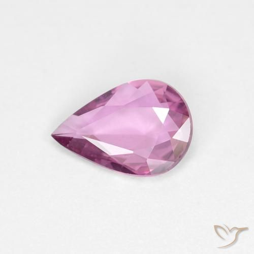 0.51ct Natural Rosado púrpura real Zafiro, En forma de pera, VVS-VS