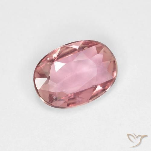 Zafiro Rosado cálido claro natural de 0.83 ct, Ovalada, VVS-VS