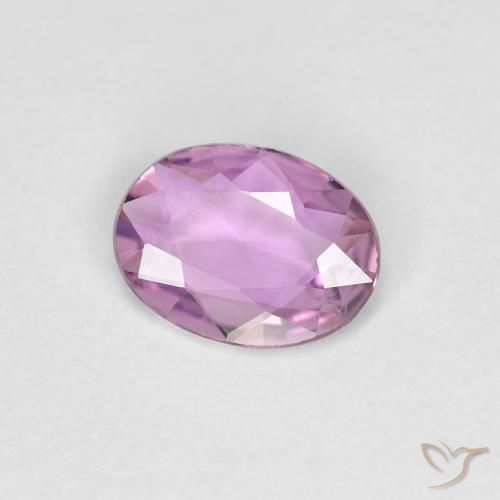 Zafiro Púrpura claro medio natural de 0.51 ct, Ovalada, VVS-VS
