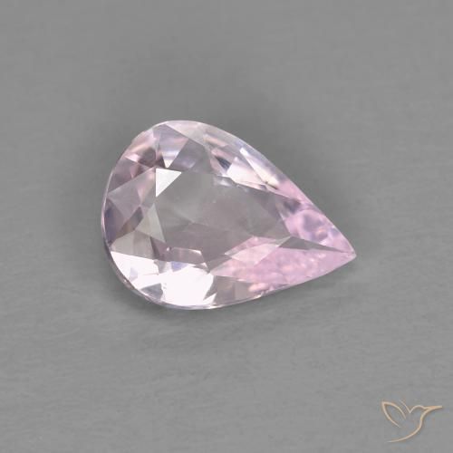 Zafiro Rosado lavanda muy claro natural de 0.51 ct, En forma de pera, VVS-VS