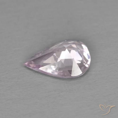 Zafiro Rosado lavanda muy claro natural de 0.51 ct, En forma de pera, VVS-VS