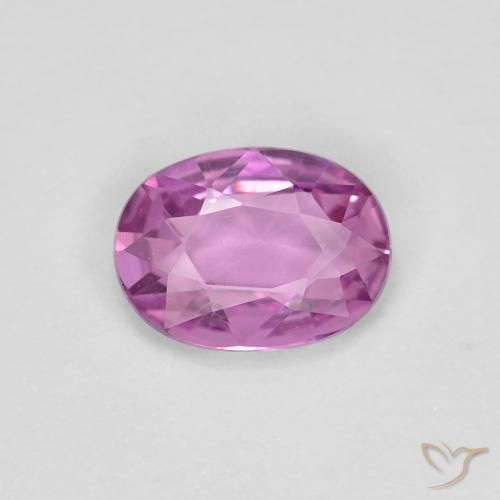 0.71ct Natural Púrpura rosáceo intenso Zafiro, Ovalada, VVS-VS