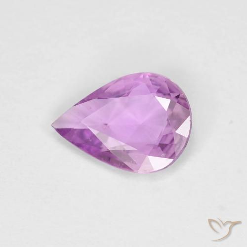 0.53ct Natural Púrpura rosáceo intenso Zafiro, En forma de pera, VVS-VS