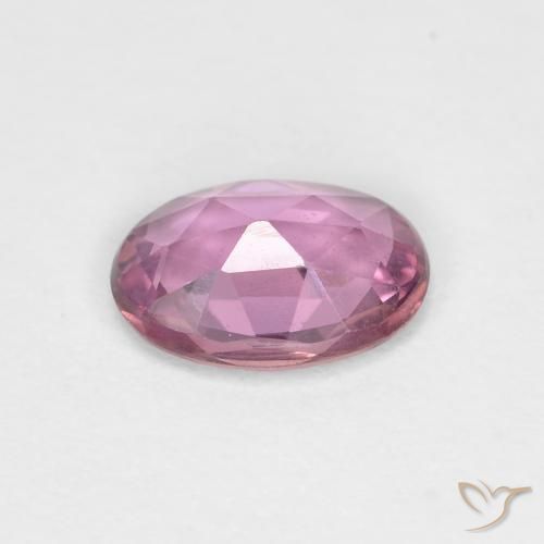 Zafiro Magenta claro natural de 0.86 ct, Ovalada, VVS-VS