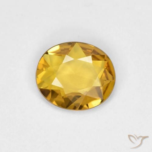 0.53ct Natural Dorado Zafiro, Ovalada, VVS